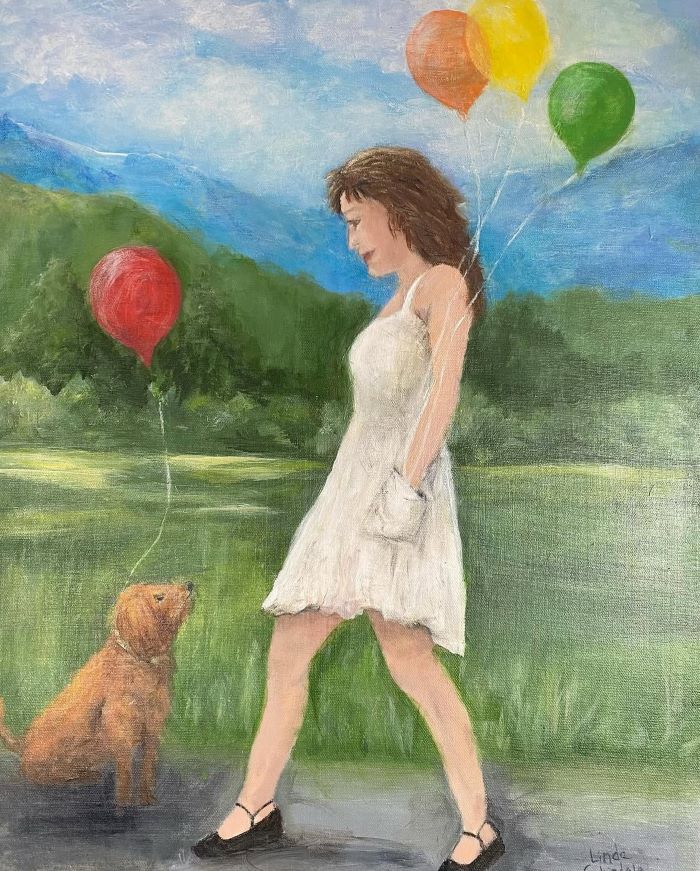 Balloon Walk painting by Linda Schindele